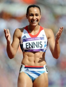 Olympic Games London 2012 03/08/12 Picture by Kent Gavin London 2012 Olympic Games Womens Heptathlon, Jessica Ennis runs in the 100m hurdles